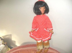 13'' LORETTA DAWN BRYCE 88 INUIT NATIVE  DOLL SEAL MOCCASINS,  PARKA